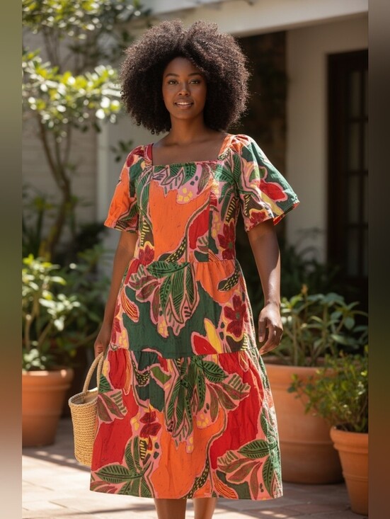 Crystal Sky Dresses & Skirts - Open Sky Botanical Florals Dress